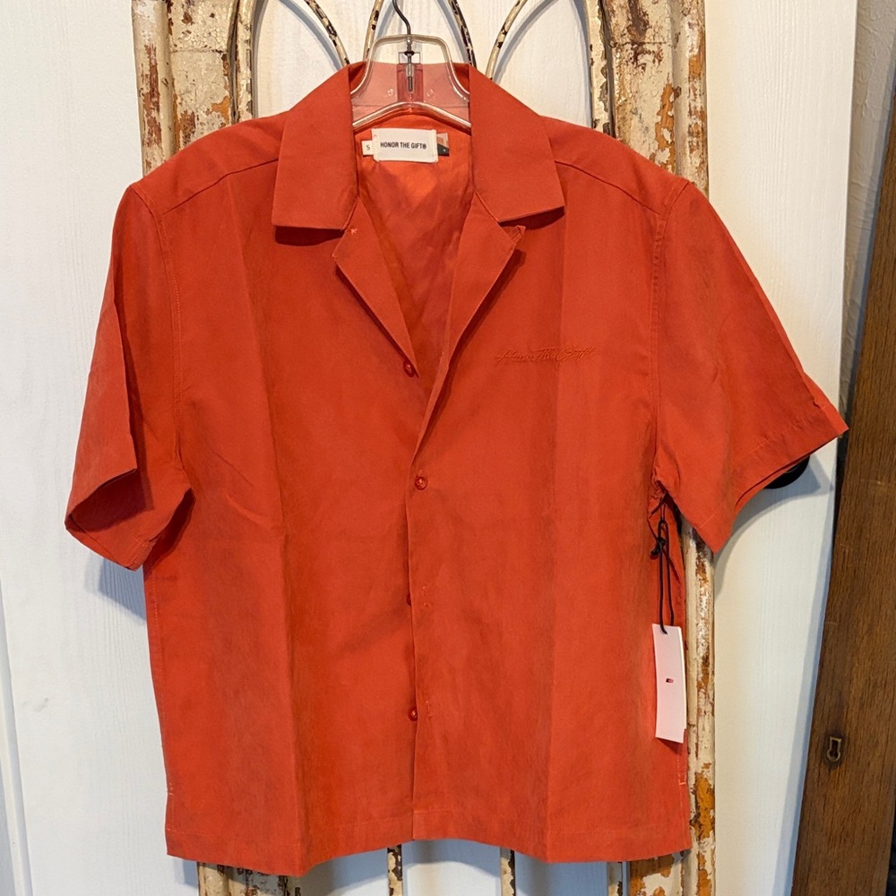 Honor The Gift Short Sleeve Camp Shirt Button-Up Shirt NWT